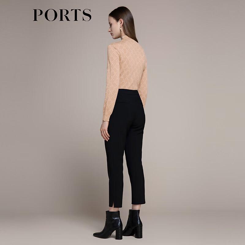 Ports Women's High-Neck Knitted Long-Sleeve Pullover