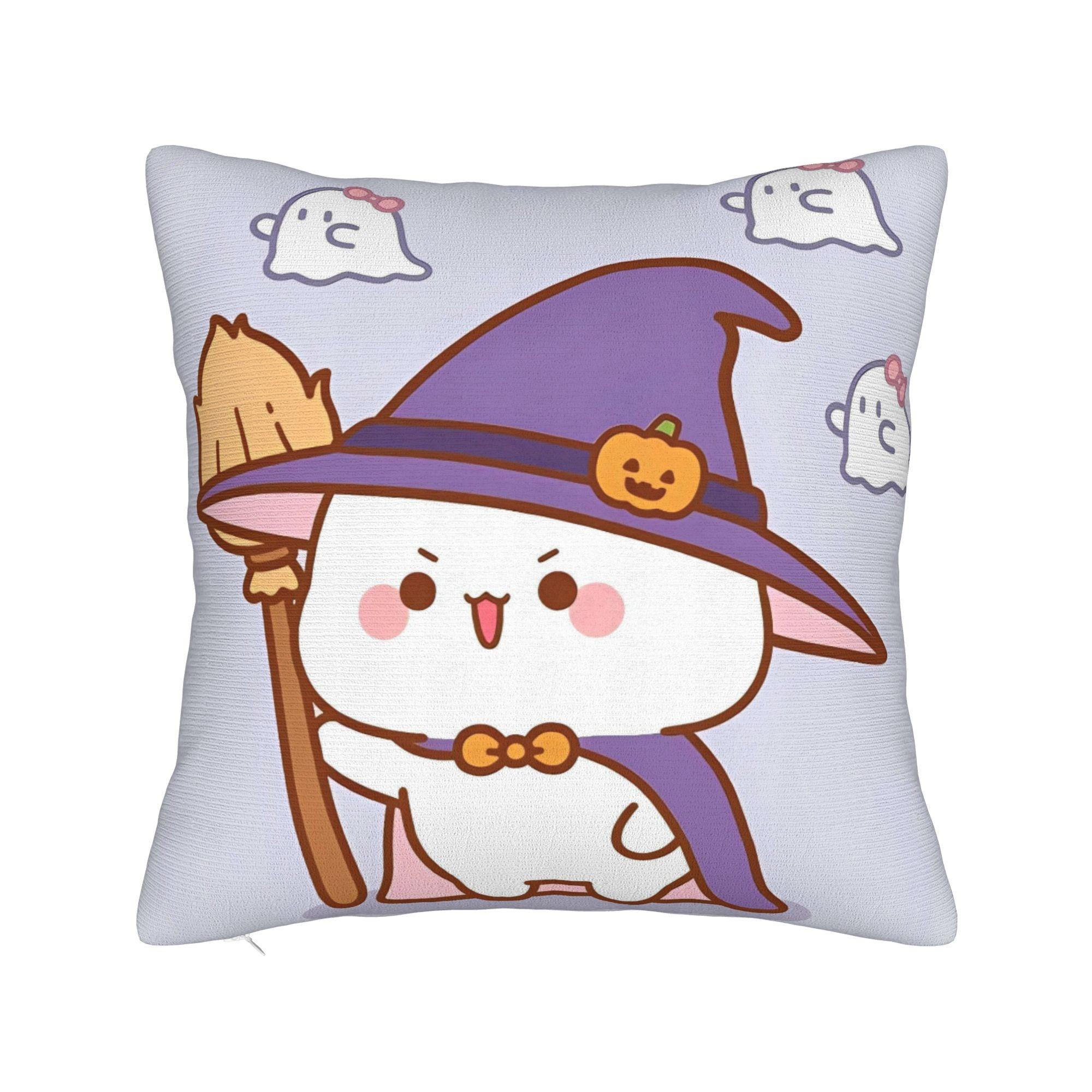 Наволочка Bubu Dudu Хэллоуин Квадратная Наволочка Для Гостиной Кровати Стула Ретро Модные Наволочки 12x12Inch