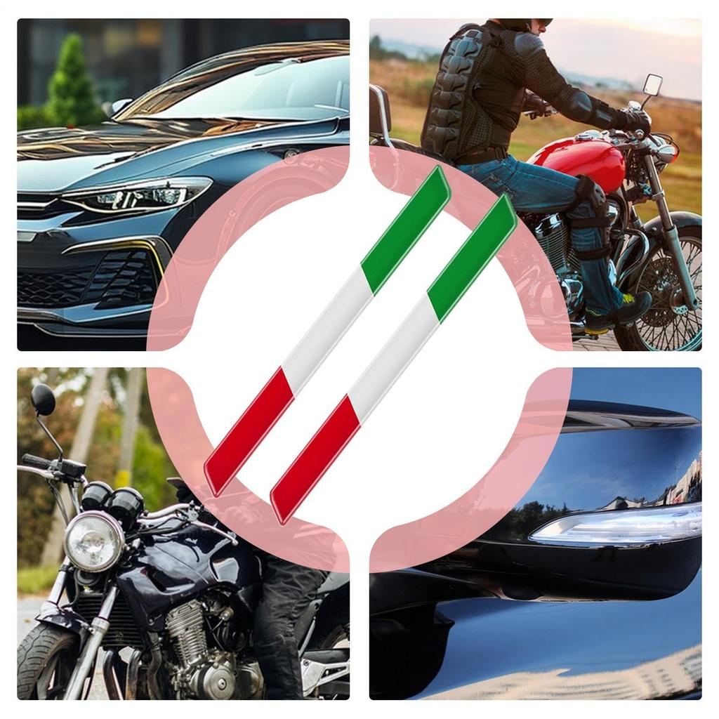 Italian Flag Sticker Small - 3D Window Decal for Cars | Adhesive Bike Graphic