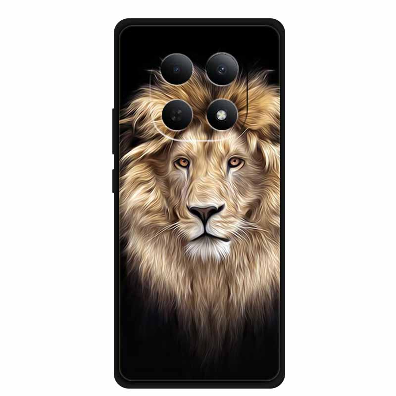 Cover For Xiaomi POCO M8 Case Funda For POCO M 8 Bumper Protective Luxury TPU Soft Silicone Back Phone Cover Animals Lion Tiger