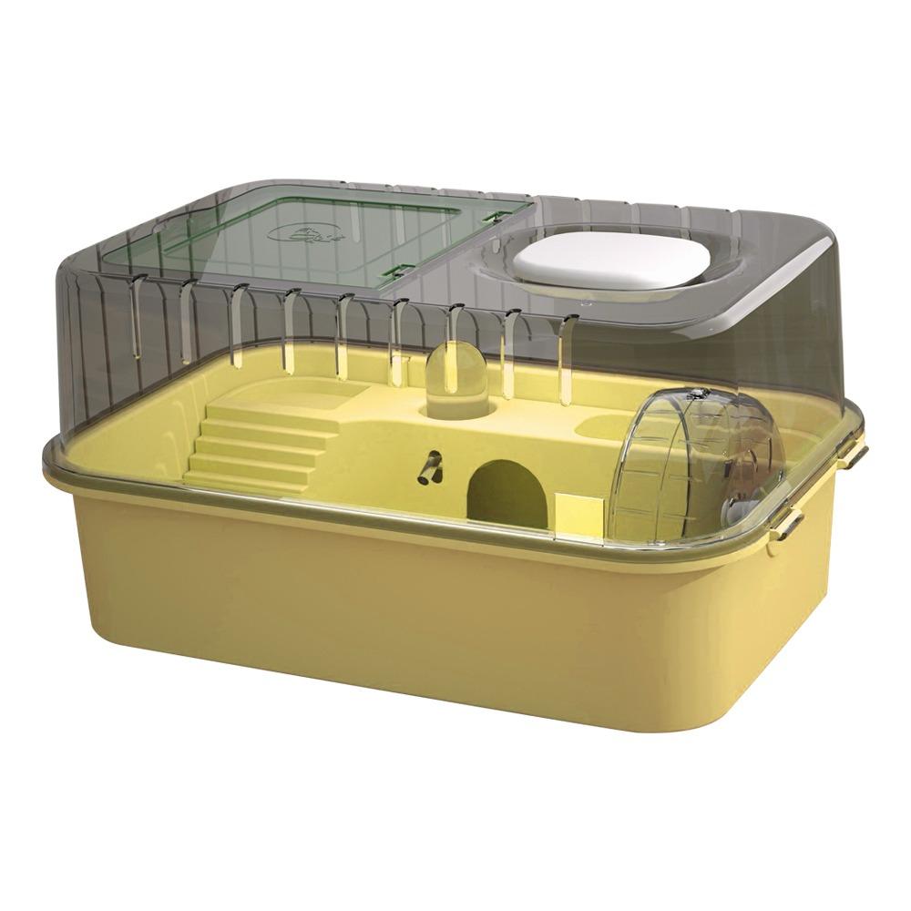 

Велика простора клітка для хом яків, двошарова переносна клітка для домашніх тварин жовтий