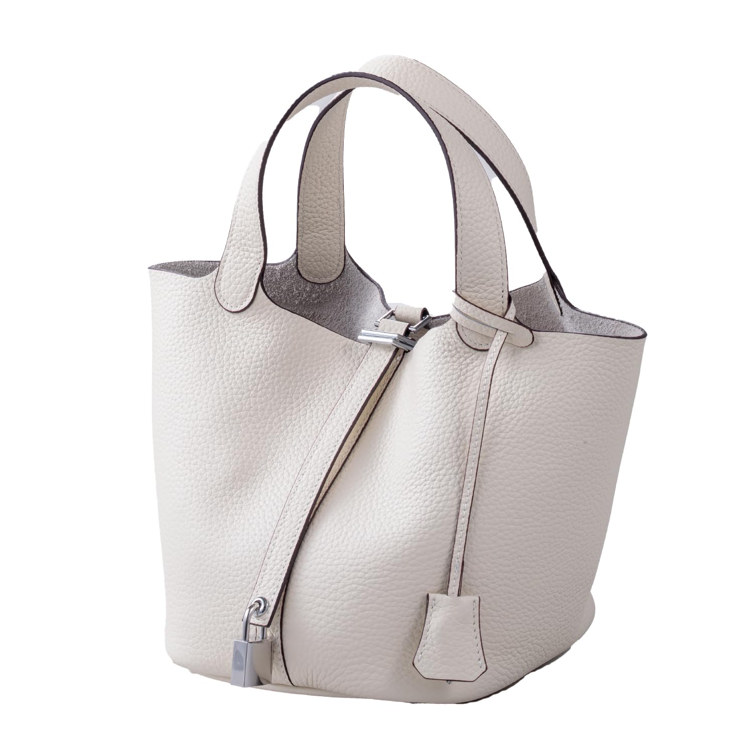 

BAG since Imai Bag RENNES Genuine Leather Cube Handbag S Size Padlock Crochet Adult Women Ivory [IMAI 1977] RENNES-S слонова кістка