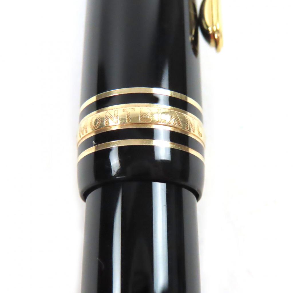 Excellent MONTBLANC fountain pen Meisterstück Cap type black 14K mens Used