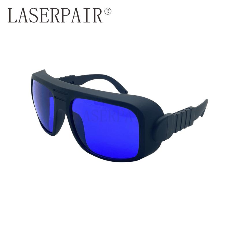 Factory Price Plastic Frame 14% Transmittance Laser Safety Goggles Yellow Laser Eye Protection Glasses Safety Goggles (Blue,safety glasses) синий