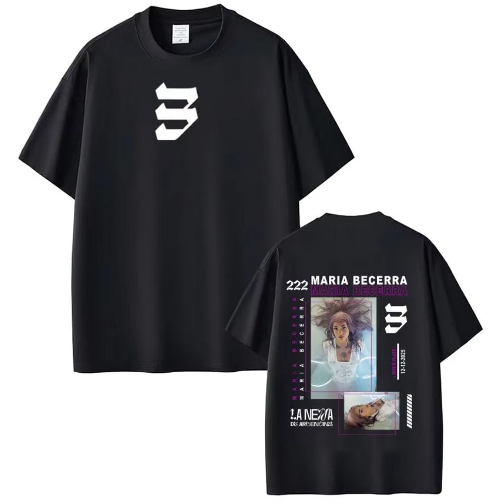 

Singer Maria Becerra Quimera Album Print T-shirt Men Women Fashion Short-sleeved T-shirts Casual Cotton T-shirt S