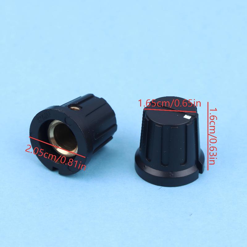 5Pcs Pn-8E 20.5*16Mm Striped Plastic Knob Cap With Copper Core Electronic Instrument Switch Caps Inner Hole 6.35Mm
