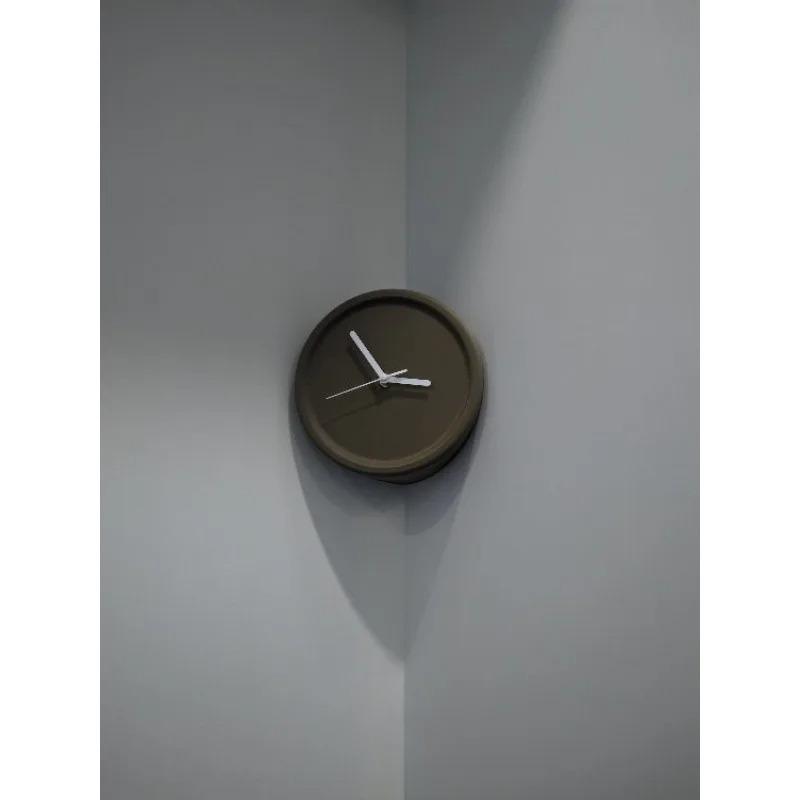 Minimalist Corner Wall Clock 20cm Diameter 3D Illusion Art Clock Noiseless Battery Operated Decorative Wall Watch