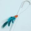 Cat Toy Feather Cat Toys Interactive Spring Handle Cats Teaser Stick Toys Self-hi Feather Sticks Cats Toy with Bell Pet Products