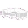 VidaXL Garden Lounge Set with Cushions 9 Pcs Beige Braided Resin 3261775
