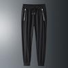 Summer new ice pants men's thin loose tied feet elastic trousers drape breathable casual men's sports pants