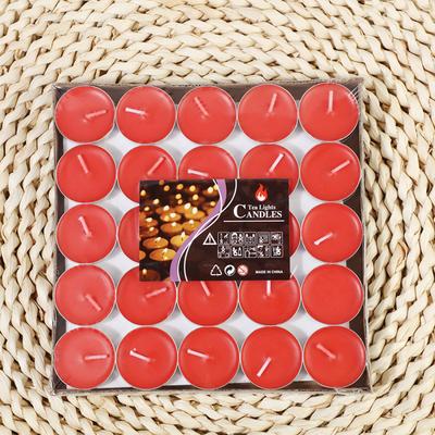 50pc/box Round Aromatherapy Candle Birthday Romantic Smokeless Atmosphere Gift Props Wedding Decoration Tea Candle Light Tea Wax