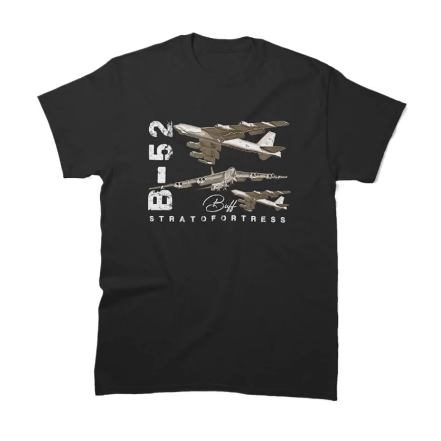 Vintage WWII American Aircraft B52 Stratofortress Bomber TShirt 100 Cotton ONeck Short Sleeve Casual Mens Tshirt Size S3XL S