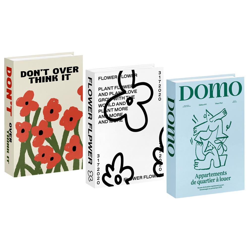 3PCS/Set Photo Props Decorative Simulation Books Paper Faux Books Creative Fake Books  Bedroom