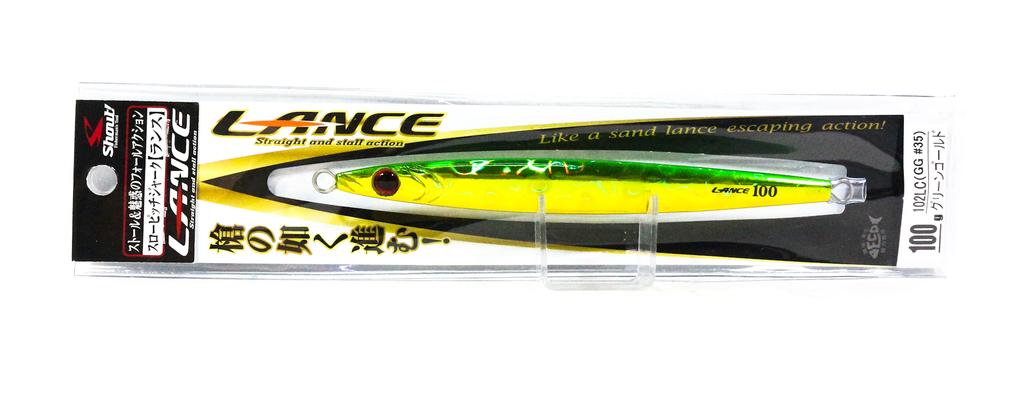 Shout 102-LC Metal Jig Lance Slow Fall Long 100 Grams GG (7888)