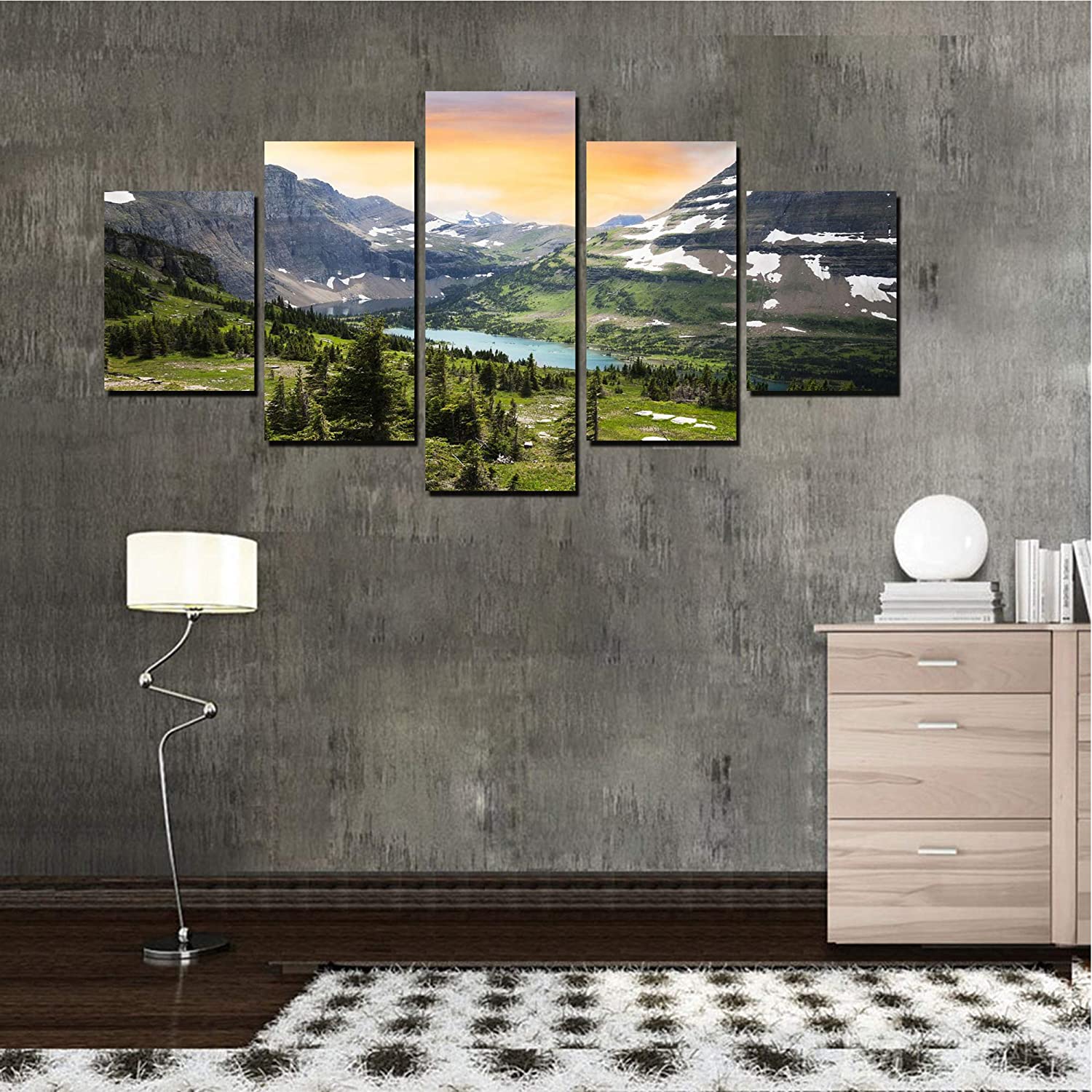 

5 шт. Национальный парк ледника Логан Пасс пейзаж США Монтана природные пейзажи 5 шт. картины картины настенный домашний декор абстрактные