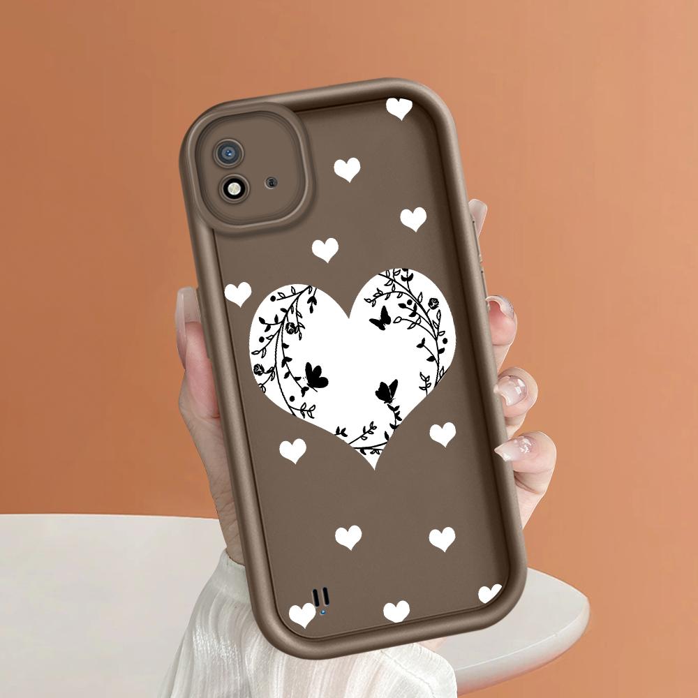 Soft Silicone Square Ladder Printing Pattern Phone Casing Full Cover Camera Shockproof Protection Rubber Case for OPPO Realme