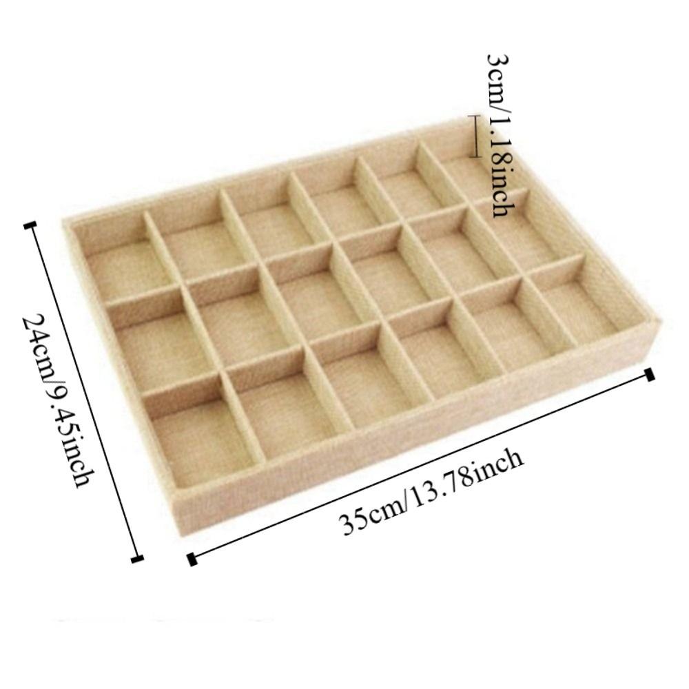 Multifunctional Linen Jewelry Tray Retro Jewelry Organizer Jewelry Box  Boutique