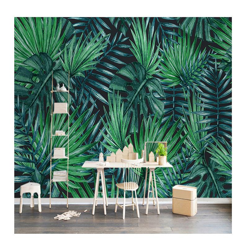 

3D Nordic Rainforest Plants Wallpaper Green Leaves Murals Living Room TV Background Wall Mural House Decor 200 cm(W) x 140 cm(H)