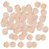 Beech Unfinished Wood Slice DIY Crafts Round Wood Discs Chip Accessory 100pcs x 3 Bags