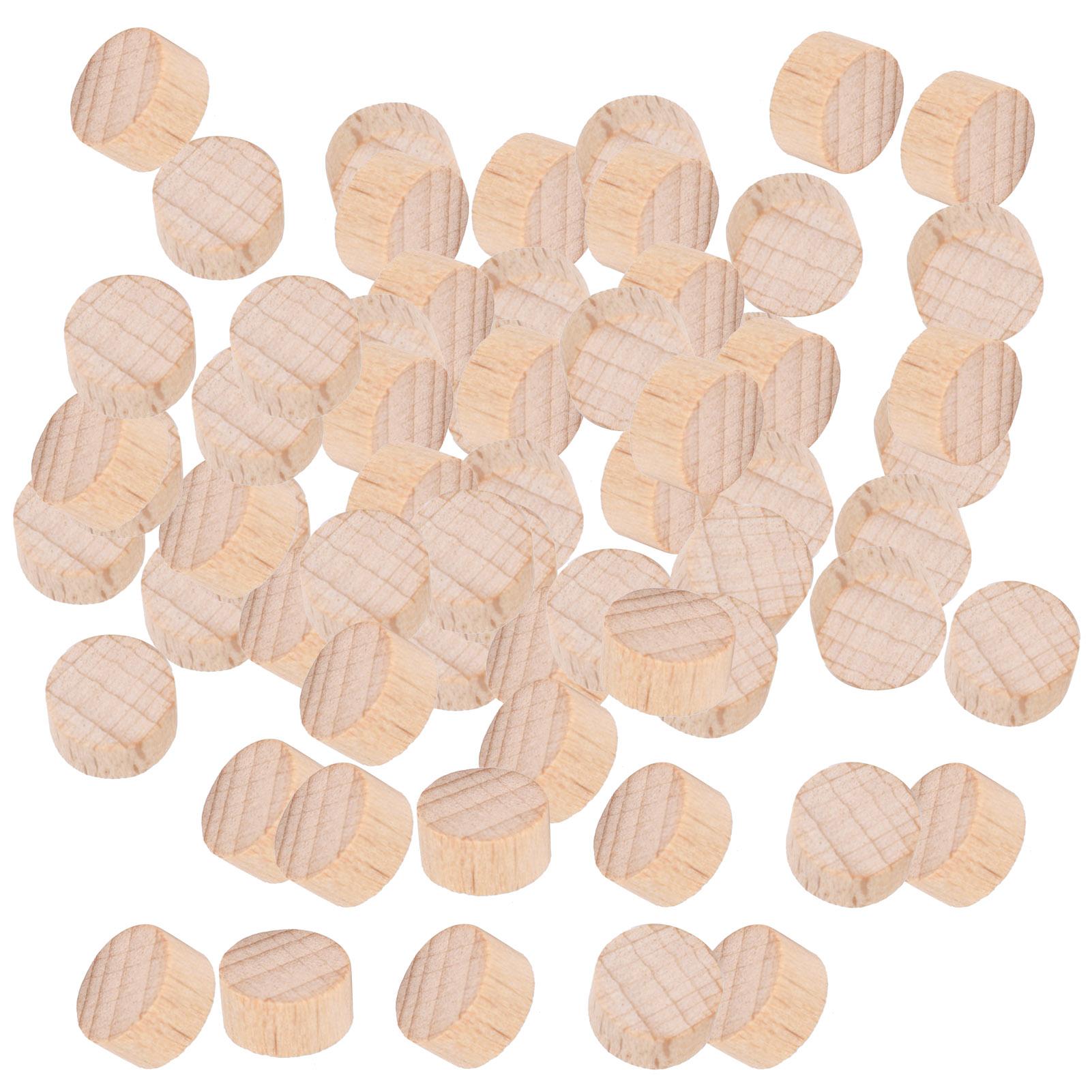 

Beech Unfinished Wood Slice DIY Crafts Round Wood Discs Chip Accessory 100pcs x 3 Bags 1cm / 0.4in