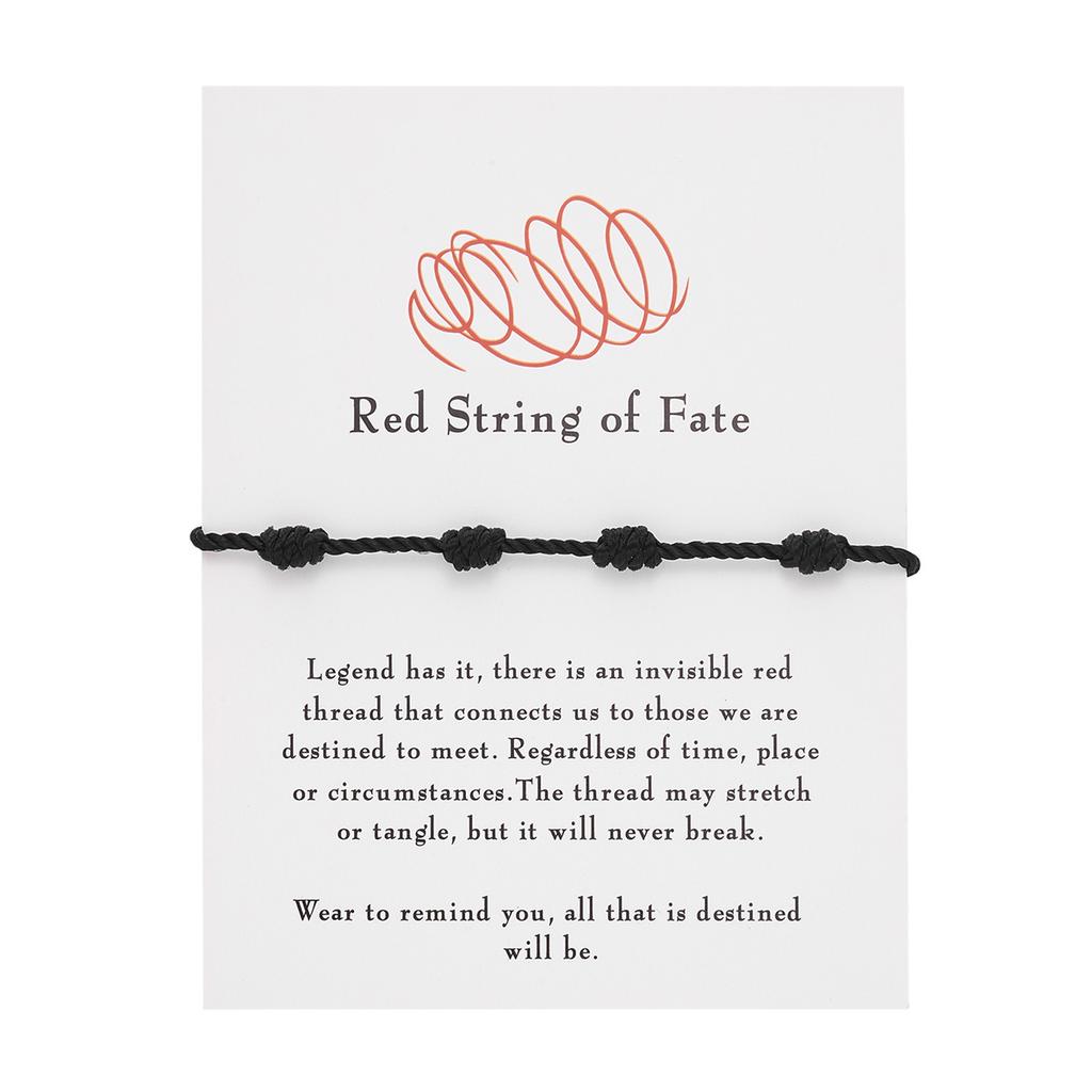 7 Knots Red Black String Bracelets For Women Men Lucky Amulet Heart Handmade Rope Bracelets Friendship Couple Wristband Jewelry