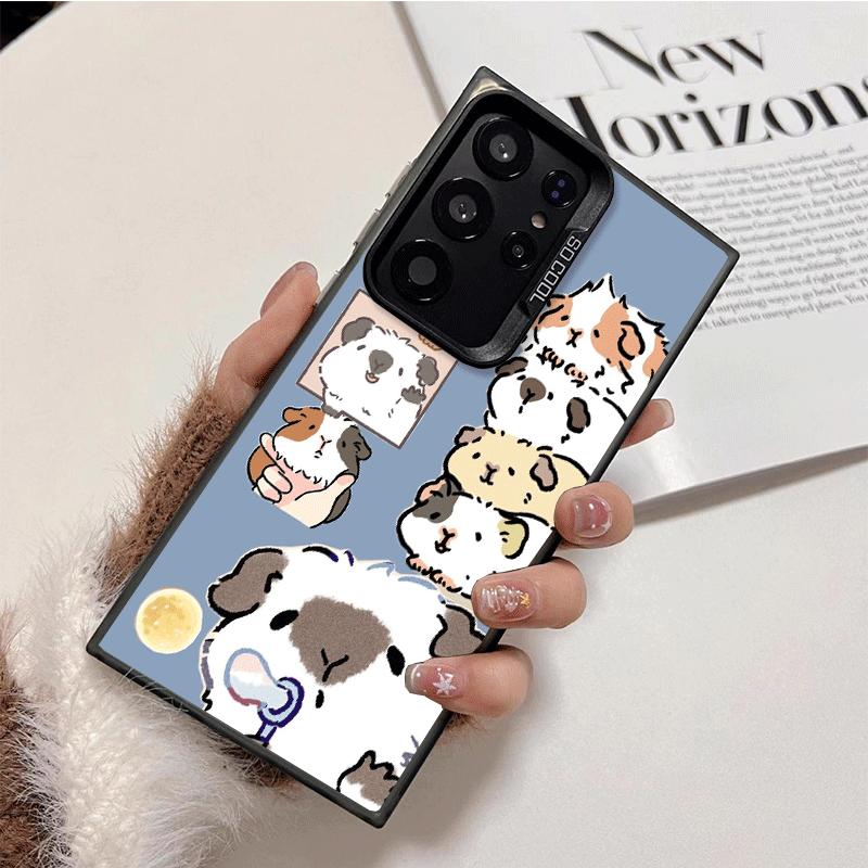 Cartoon Cute Hamster Shockproof Phone Case for Samsung Galaxy S26 Edge S25 Ultra S24 FE S23 Plus S21 Cover Anti Fall Fundas