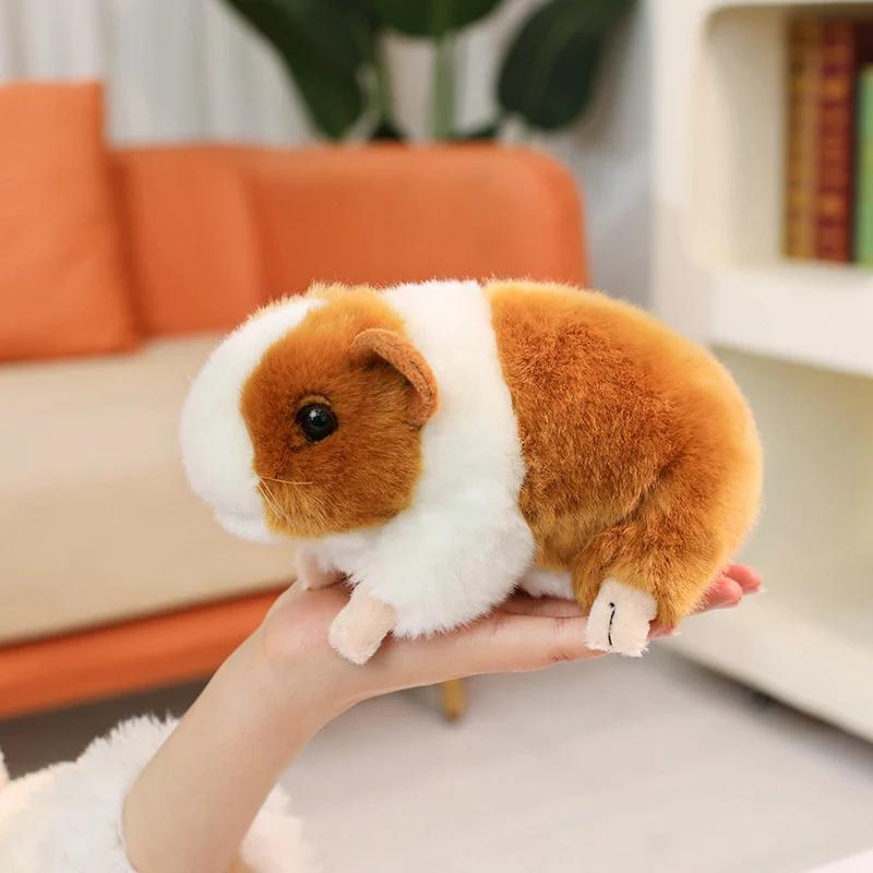 Zacht Realistisch Cavia Pluche Speelgoed Schattig Knuffeldier Cavia Hamster Pop Schattige Pluche Beestjes Dierenvrienden Pluche Verzamelaars 19cm