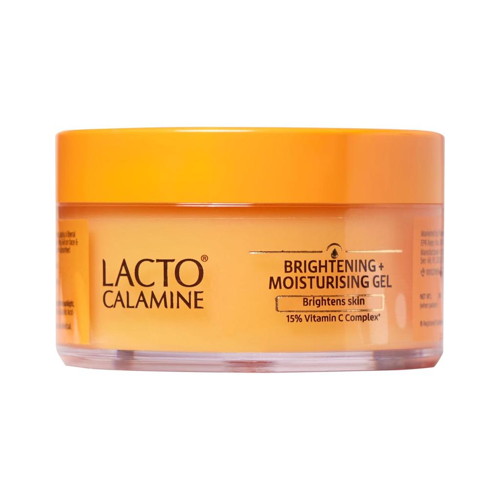 Lacto Calamine 15% Vitamin C Moisturizer for Face 50g Pack of 1 Brightening Non-Sticky Quick Absorbing Gel