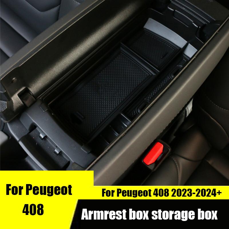 For Peugeot 408  Armrest Box Storage Box Interior Modification Special Decorative Storage Box Supplies