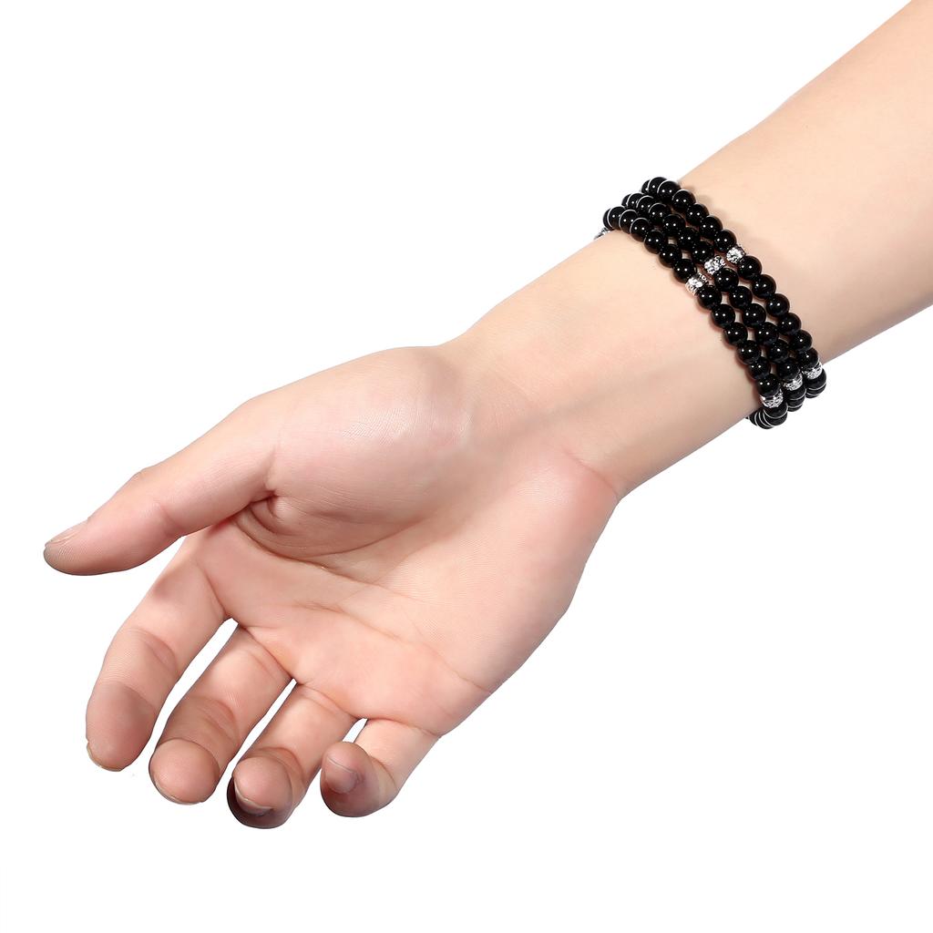 For Fitbit Charge 3/4 Three Rows Stylish Pearl Bracelet Wrist Strap Replacement Watch Band