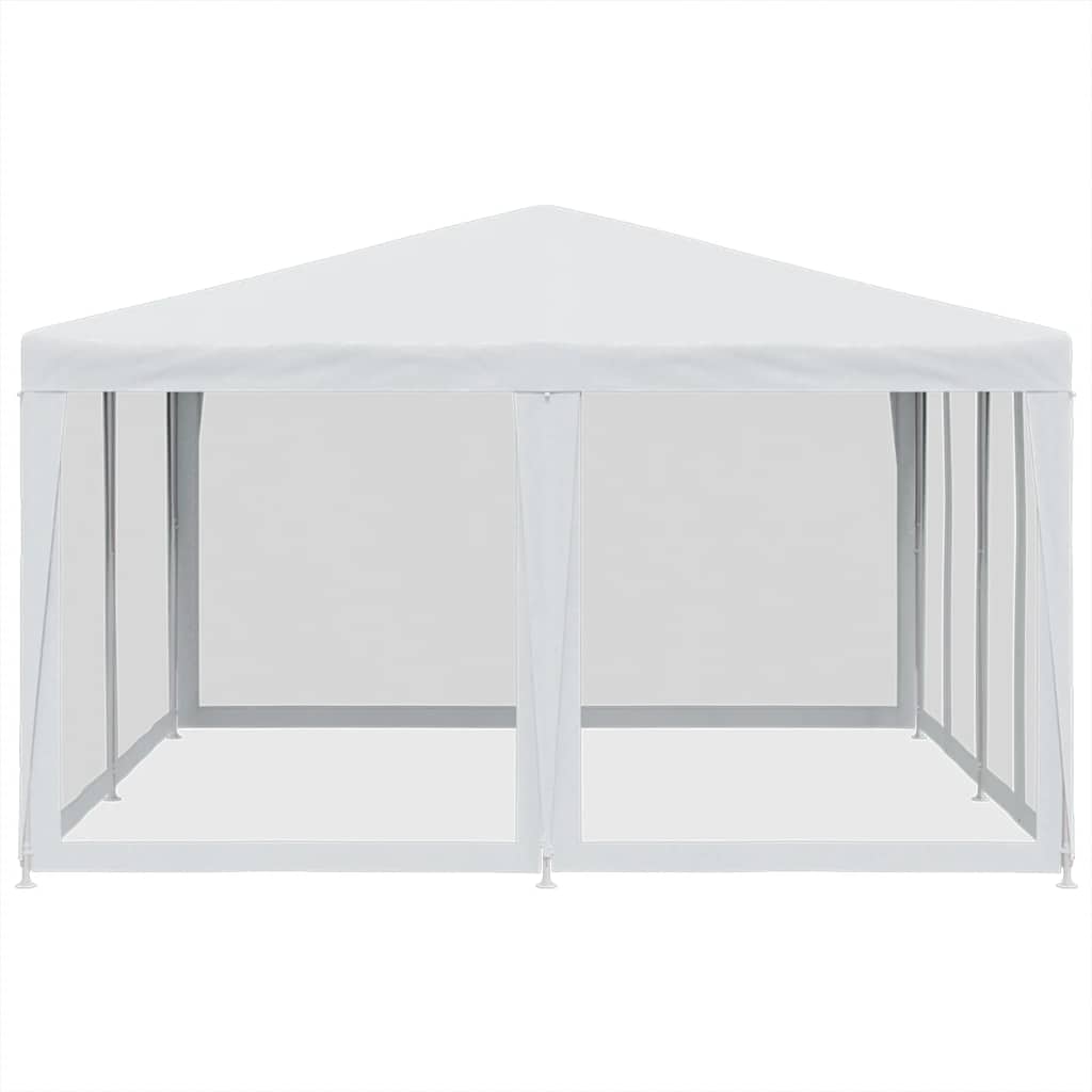 Vidaxl Party Tent With 8 Mesh Walls, White, 4X4 M, Hdpe