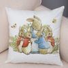 Pcs Cute Cartoon Rabbit Cushion Cover for Sofa Home Decor Fairy Tale Lovely Animal Pillowcase Peach Skin Pillow CaseIvory,