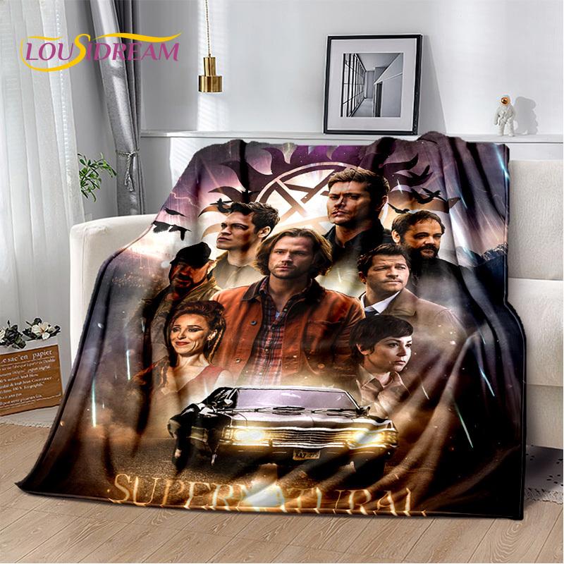 3D SPN Supernatural Sign Dean Sam Blanket,Soft Throw Blanket for Home Bedroom Bed Sofa Picnic Travel Office Cover Child Gift