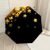 1PC gold stars Umbrella-8-Rib Reinforced, Automatic Open, Lightweight & Durable, Cute Fashion Accessory for Outdoor-K1247