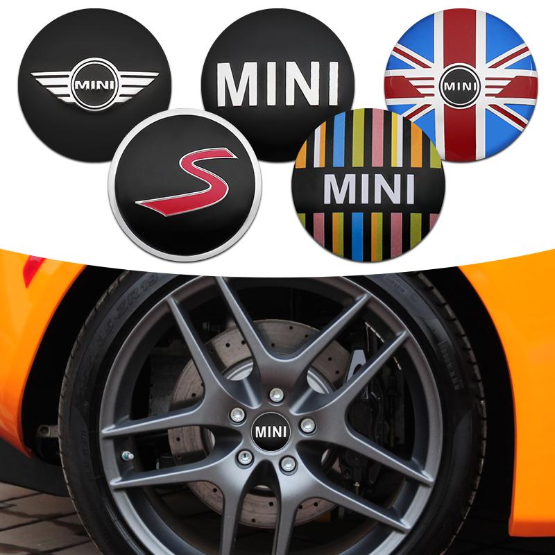 4Pcs 56mm Car Wheel Center Hub Cap Badge Logo Sticker For Mini Cooper One S JCW R55 R56 F55 F56 R57 R58 R60 Countryman Accessory