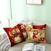 New Christmas Linen Printed Pillowcase Home Living Room Decoration Santa Claus Pillow
