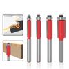 1/4pc Trim Router Bit with Bearing for Wood Template Pattern Bit Tungsten Carbide Milling Cutter for Wood 6mm 1/4inch Shank