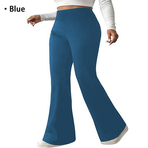 Women High-Waisted Wide-Leg Plus Size Flared Yoga Pants XL-5XL For Gym Running Casual Outfits