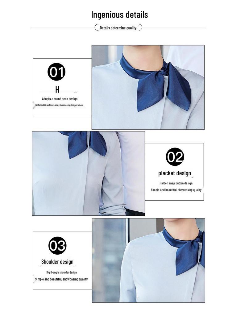 Damski profesjonalny zestaw odzieży roboczej: Stewardesa, Recepcja Hotelowa, Mundurek Kosmetyczki