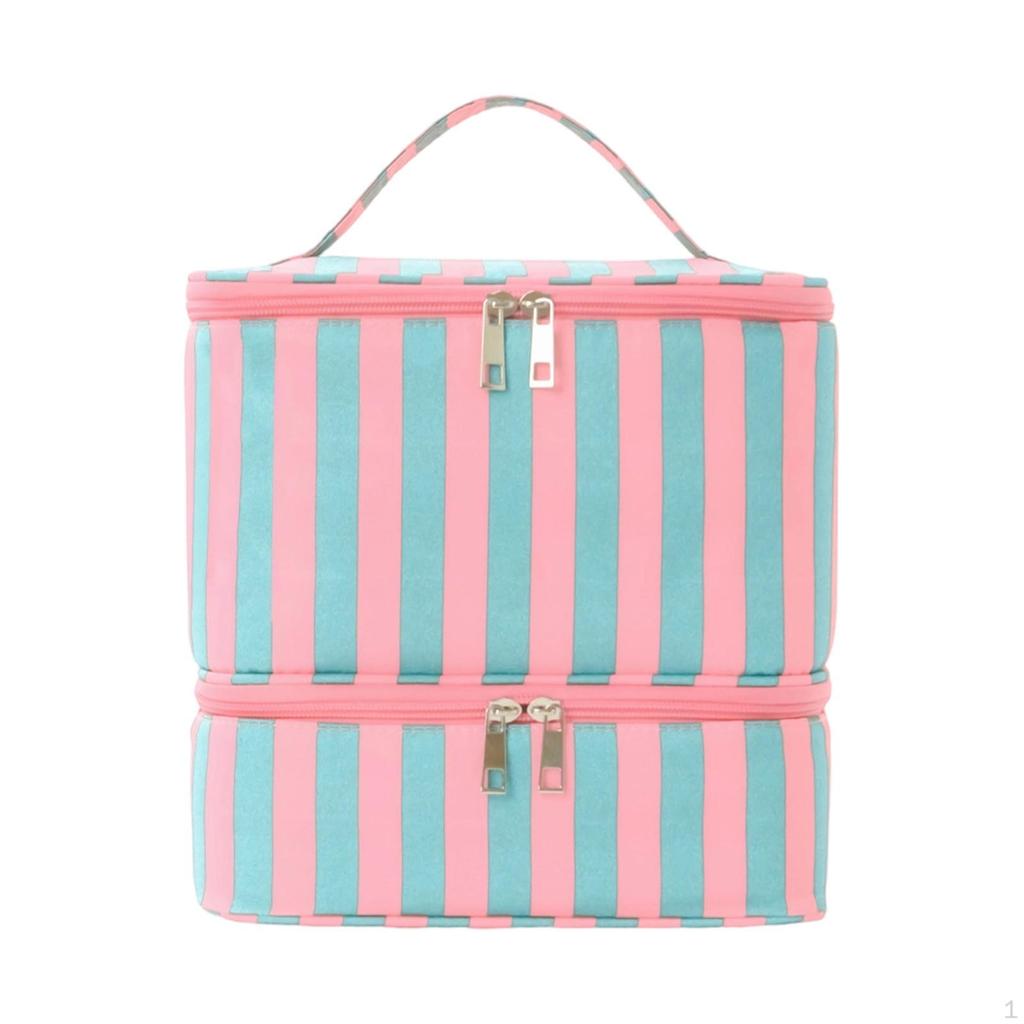 Nail Polish Carrying Case Double Layer Bag Makeup Organizer Manicure Tools Holder Cosmetic Gel