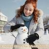 Womens Winter Gloves Cold Weather Warm Knit Touchscreen Fingers Elastic Cuff Soft Lining Thermal Dual Layer Glove