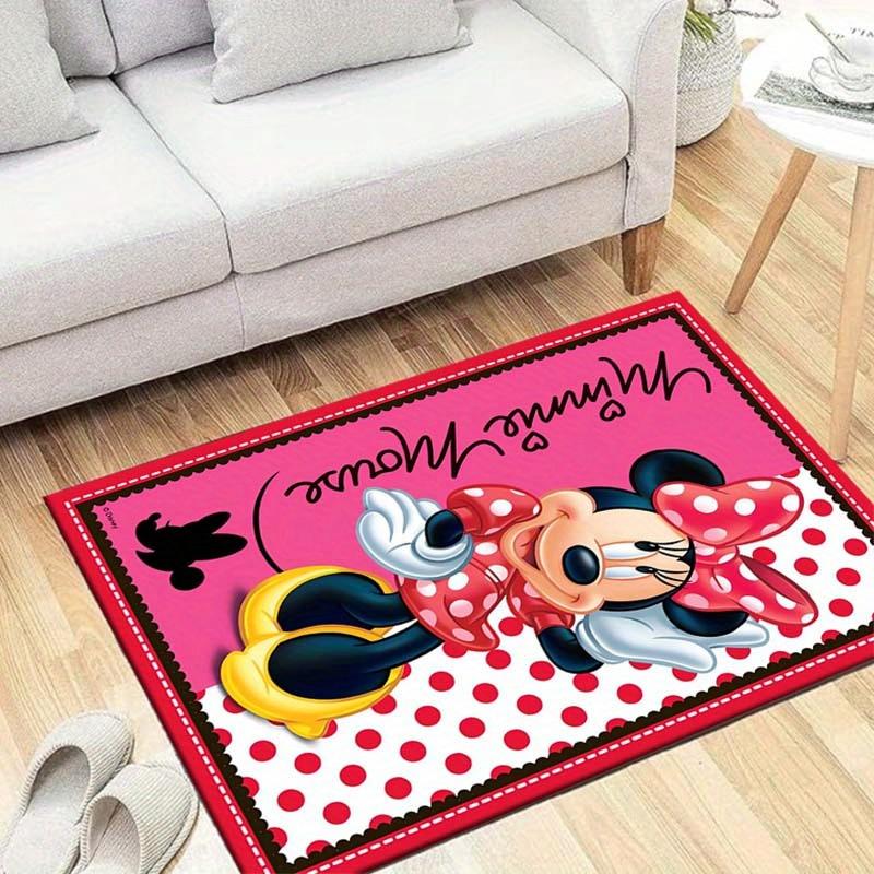 

1pc Pretty Minnie Pattern Area Rug Soft Flannel Floor Mat for Living Room, Bedroom, Sofa Coffee Table Floor Mat, Machine Washable 60cm by 90cm
