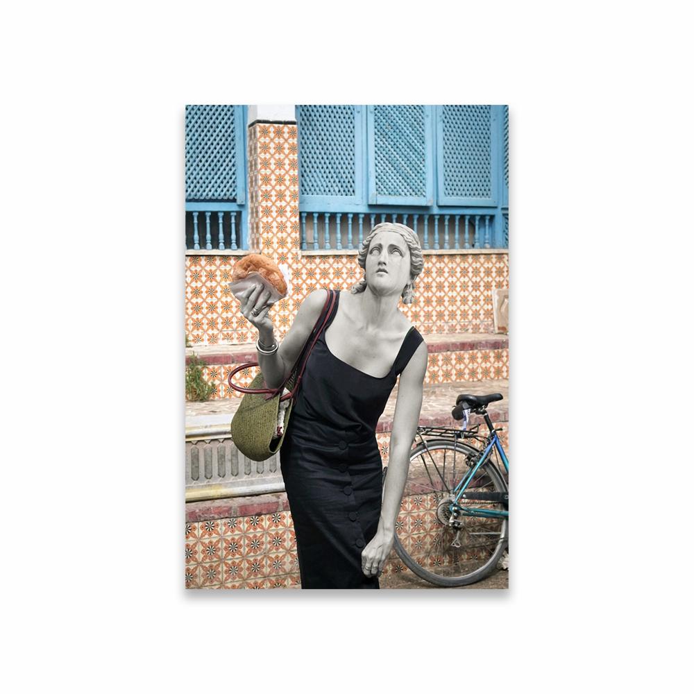 Colorful David Sculpture Canvas Painting Greek Goddess Prints Modern Graffiti Pop Street Art Prints Luxury Bedroom Wall Decor 21X30CMNo Framed