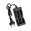 18650 Battery Charger EU Plug 2 Slots Smart Fast Charger 18650 14500 16340 26650 Lithium Battery Rechargeable Charging Device 1A