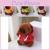 Porte-clés en Peluche Capybara Adorable Animal en Peluche Doux Jouet en Rose Pêche 12cm