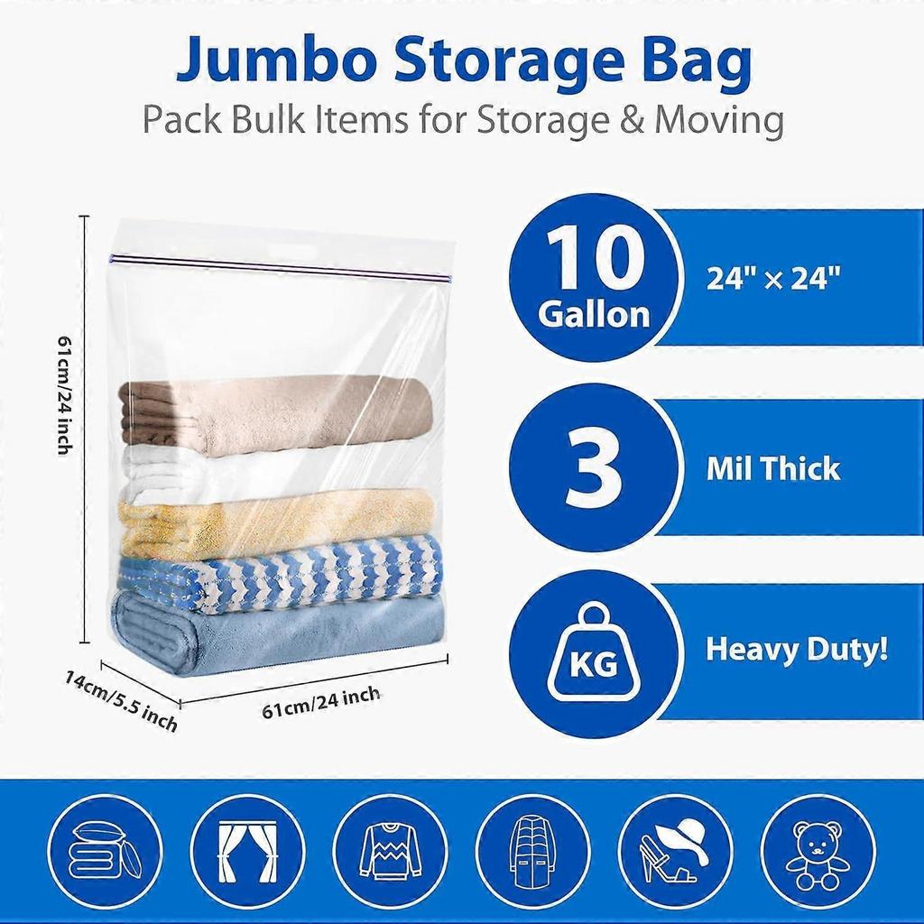 2025 High Quality Brand New 10 Gallon Large Handy Storage Bags, Pack of 3