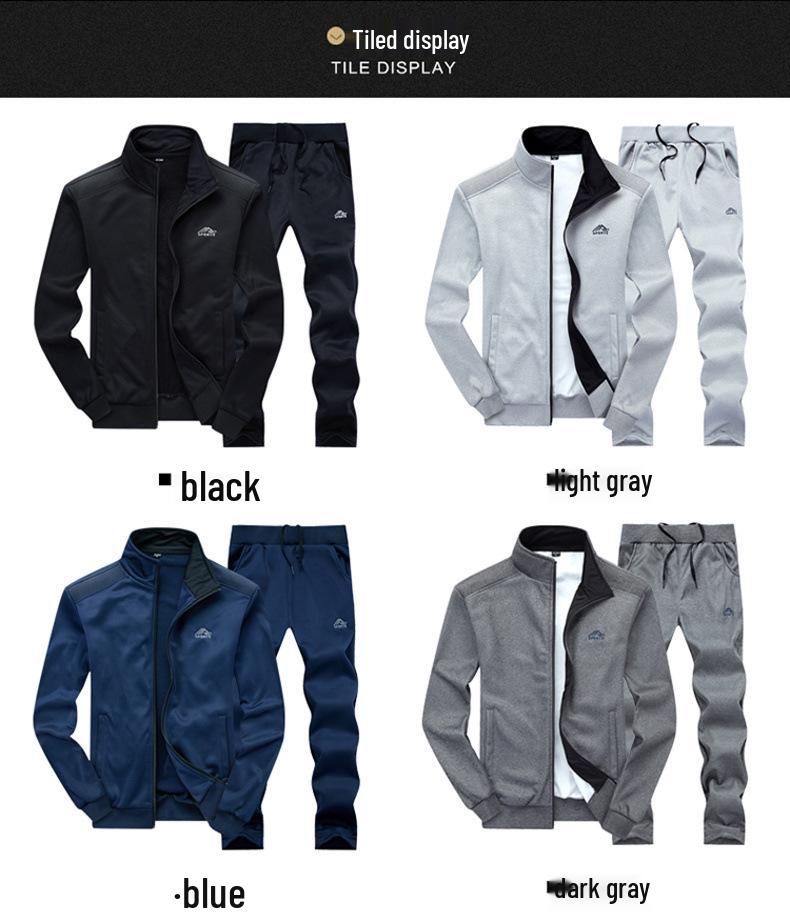 Spring 2025 Men's Casual Long Sleeve Sports Set