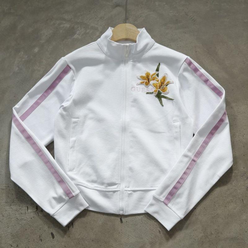 

Single Pure Original Women clothes Spring and Autumn New Sports Outerwear Women s Long Sleeve Top Slim fit Fashion Brand All-Match Short Jacket White XS