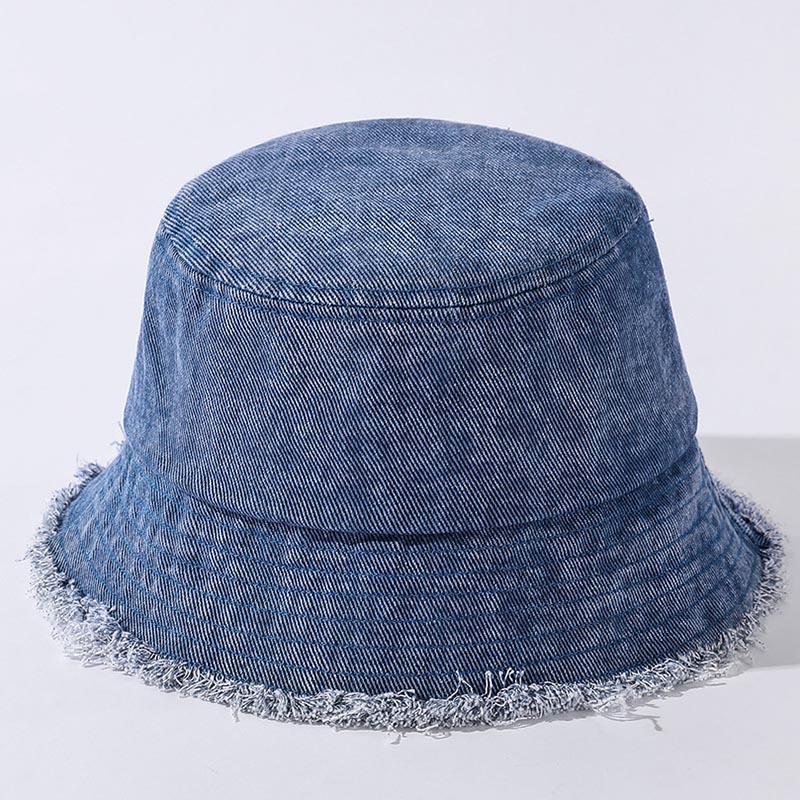 Spring2021 Neue flache Denim-Eimerhüte für Frauen und Mädchen, Vintage-Designer, kurze Traufe, Harajuku, Fischer-Beckenkappe, vier Jahreszeiten