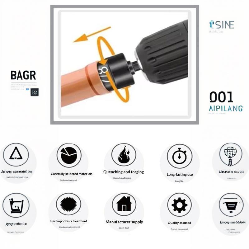 6 In 1 Air Conditioner Copper Pipe Expander High Hardness Swaging Drill Bit Tube Expanding Tool for Residential AC Repair Use